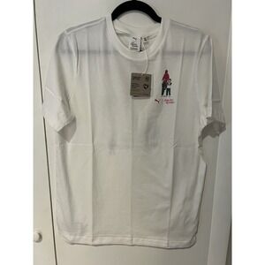 NWT PUMA x Squid Game Graphic Crew Neck Short Sleeve T-Shirt Mens White Medium